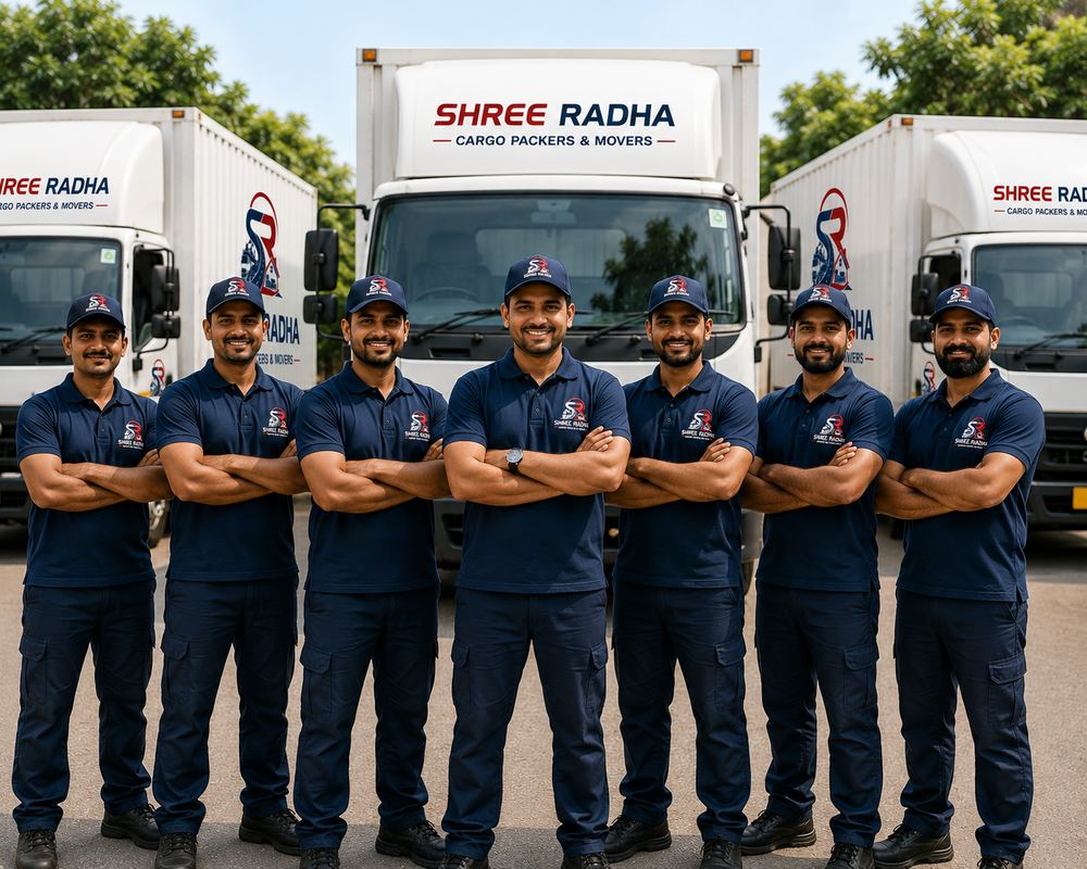 Trained moving team preparing for a relocation job
