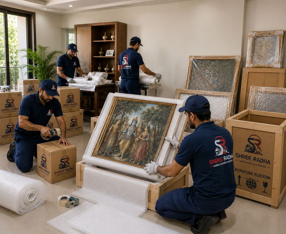 Cargo prepared for international relocation